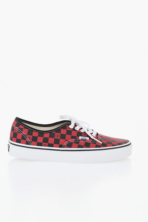 VALENTINO GARAVANI X VANS 투톤 체크 캔버스 로우탑 스니커즈
