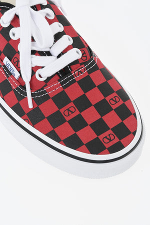 VALENTINO GARAVANI X VANS Low-Top Two-Tone Checkered Canvas Sneakers