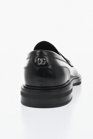 Brushed Leather Penny Loafers ALTAVILLA