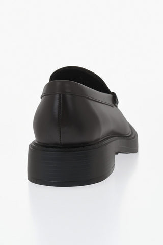 Brushed Leather Penny Loafers