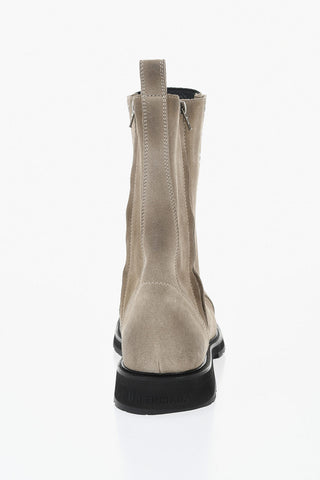Stivaletti in Suede con Zip Laterale