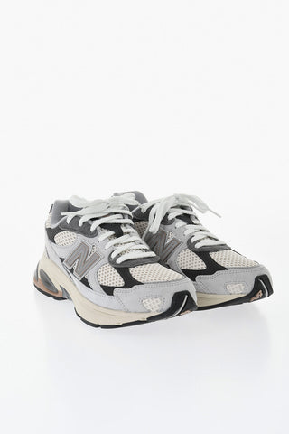 Sneakers Basse Color Block in Suede e Mesh