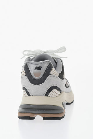 Sneakers Basse Color Block in Suede e Mesh