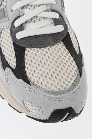 Sneakers Basse Color Block in Suede e Mesh
