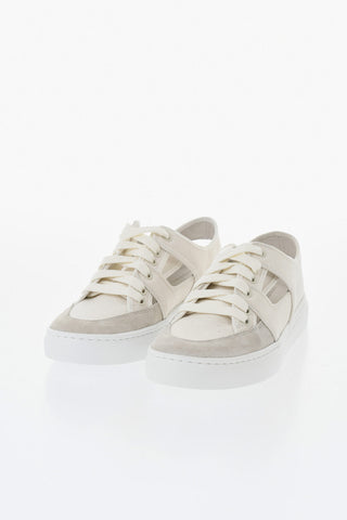 Sneakers Basse in Cotone con Dettagli Cut Out