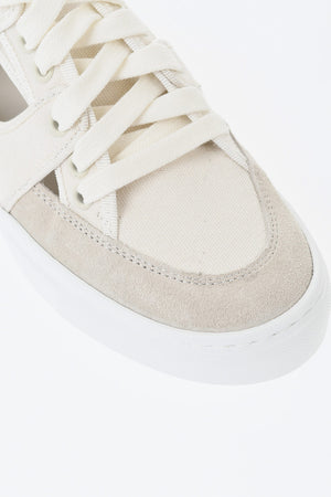 Low-Top Cotton Sneakers with Cut-Out Details