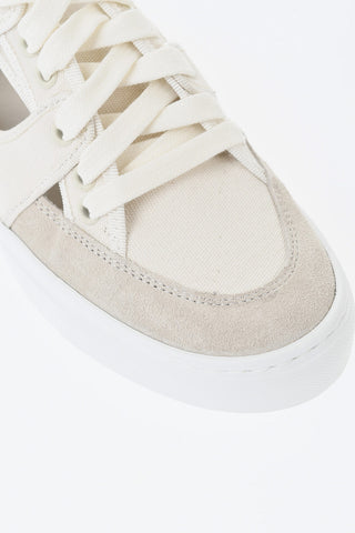 Sneakers Basse in Cotone con Dettagli Cut Out