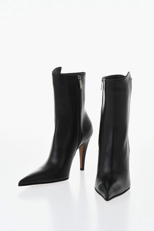 Leder-Stiefeletten AUSTRALIAN mit seitlichem Reißverschluss und schmaler Spitze, 11 cm Absatz