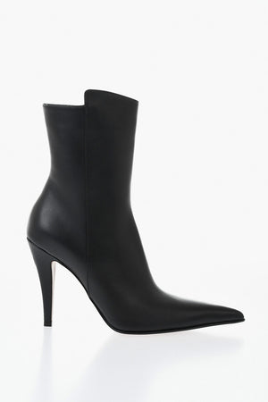 Leder-Stiefeletten AUSTRALIAN mit seitlichem Reißverschluss und schmaler Spitze, 11 cm Absatz