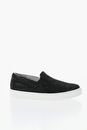 Slip-On mit Strass und Kontrastsohle