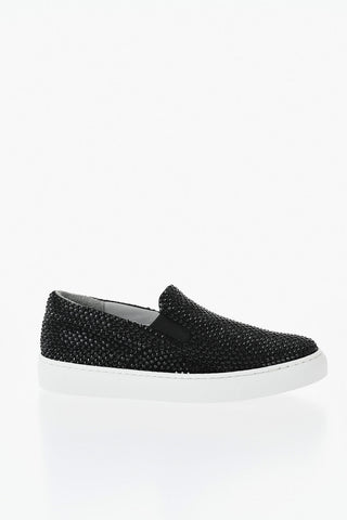 Slip-On mit Strass und Kontrastsohle