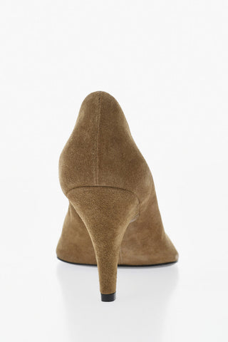 Decolletè in Suede con Punta Quadrata 10cm