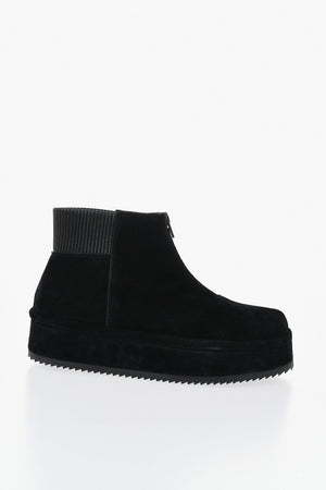 Stivaletti in Suede con Zip Frontale