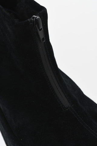 Wildleder-Stiefeletten mit Front-Reißverschluss