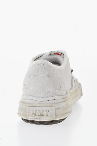 MAISON Suede Low-Top Sneakers With Tonal Details