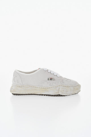 MAISON Suede Low-Top Sneakers With Tonal Details