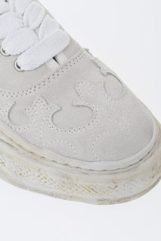 MAISON Suede Low-Top Sneakers With Tonal Details