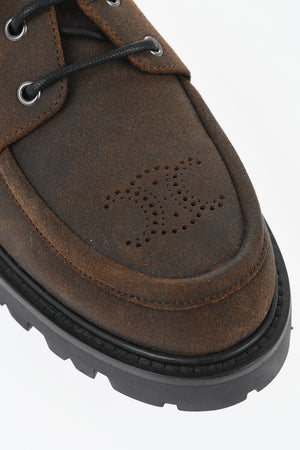 Derby-Schuhe MARGARET Aus Wildleder Mit Profilsohle