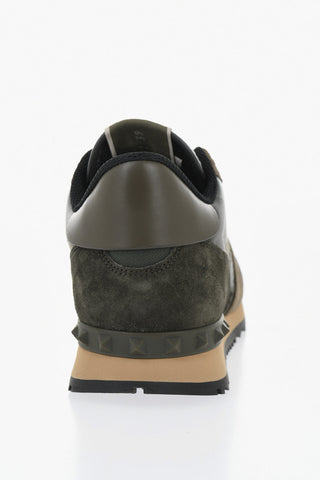 GARAVANI Low-Top-Sneaker Aus Leder Und Stoff Mit Camouflage-Muster