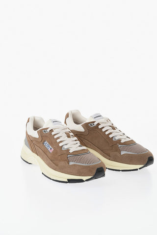 Low Suede Sneakers With Perforated Details