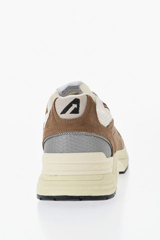 Low Suede Sneakers With Perforated Details