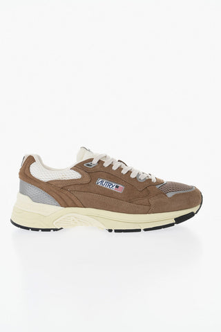 Low Suede Sneakers With Perforated Details