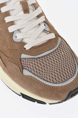 Low Suede Sneakers With Perforated Details