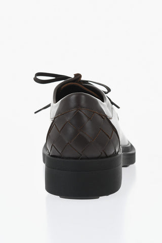 Scarpe Derby In Pelle Con Cuciture A Vista