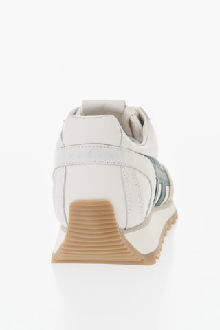 Sneakers Basse in Suede e Pelle Color Block