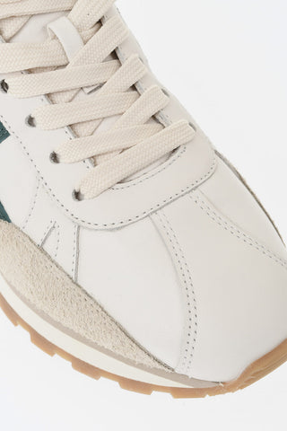 Sneakers Basse in Suede e Pelle Color Block