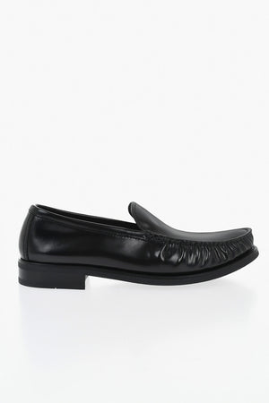 Brushed Leather Loafers