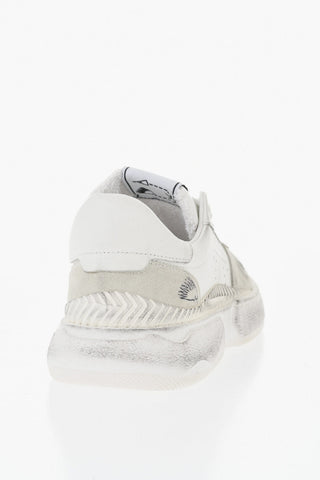 Suede Low-Top Sneakers With Vintage Effect