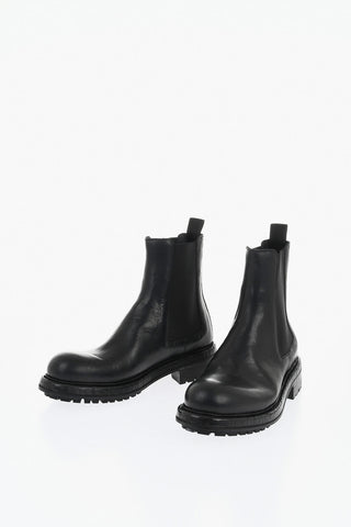 Chelsea BERNINI Leather Boots with Lug Sole