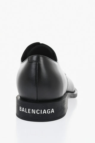 Leder-Derby-Schuhe WALLSTREET Mit Kontrastlogo