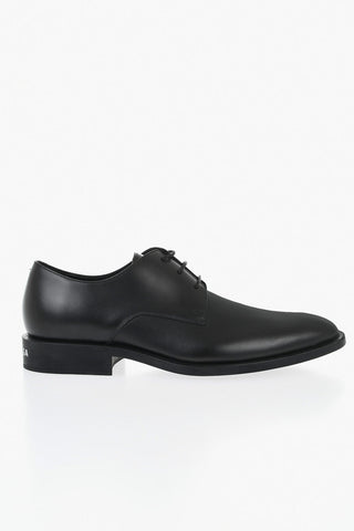 Leder-Derby-Schuhe WALLSTREET Mit Kontrastlogo
