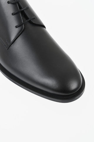 Leder-Derby-Schuhe WALLSTREET Mit Kontrastlogo