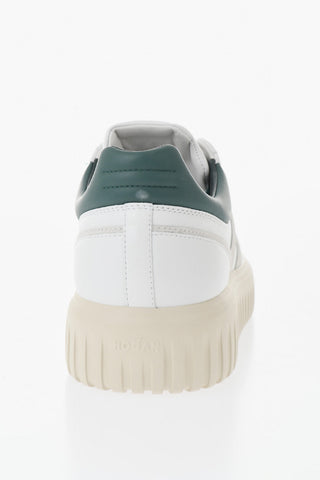 Sneakers Basse in Pelle con Monogram in Suede