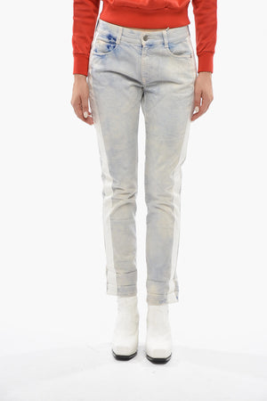 Stretch-Denim-Jeans mit Tie-Dye-Effekt und 17 cm breitem Logo-Seitenstreifen