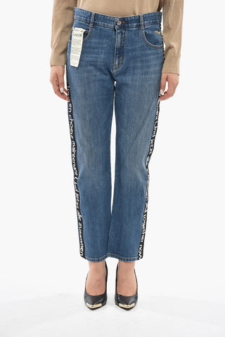 THE BEATLES Straight-Leg Jeans with Contrast Side Stripe 20cm
