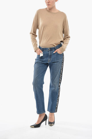THE BEATLES Straight-Leg Jeans with Contrast Side Stripe 20cm