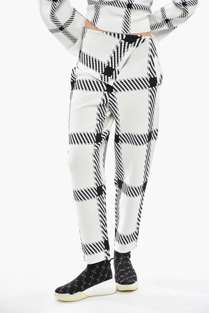 Two-Tone Lumberjack Pants with Cuffed Waist