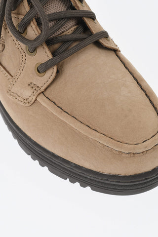 Low Lace-Up Boots HERITAGE In Hammered Leather With Engraved Monogram