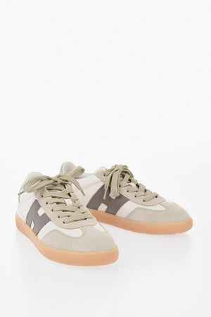 Sneakers Basse in Pelle e Suede con Soletta in Memory Foam
