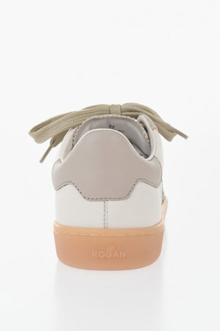 Sneakers Basse in Pelle e Suede con Soletta in Memory Foam