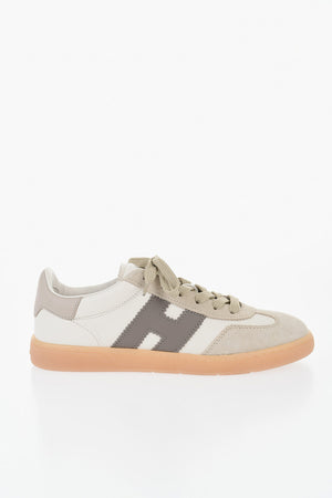 Sneakers Basse in Pelle e Suede con Soletta in Memory Foam