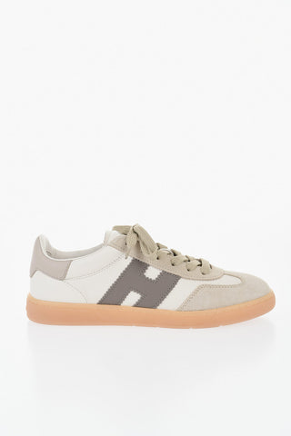 Sneakers Basse in Pelle e Suede con Soletta in Memory Foam