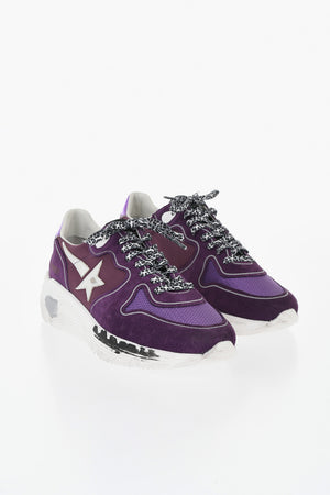 Sneakers Basse RUNNING in Nylon e Suede Effetto Vintage