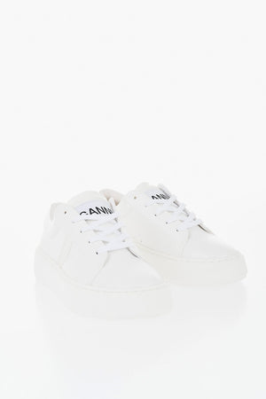Sneakers Basse in Pelle a Tinta Unita