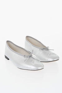 REPETTO X MARINE SERRE Ballerine LILOUCU LUN in Pelle Metallizzata con Luna in Rilievo