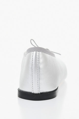 REPETTO X MARINE SERRE Ballerinas LILOUCU LUN aus metallisiertem Leder mit erhabener Mondapplikation